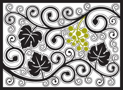 curly vine wine country mat